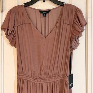 Dusty pink midi dress